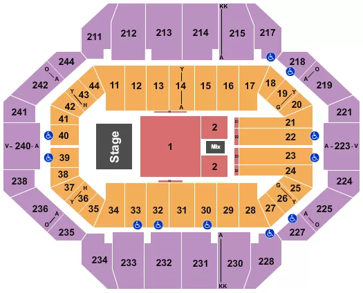 seating chart for Rupp Arena At Central Bank Center - Endstage 3 - eventticketscenter.com