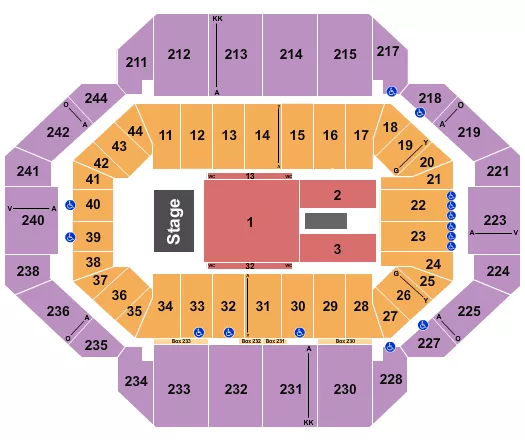 seating chart for Rupp Arena At Central Bank Center - Endstage 6 - eventticketscenter.com