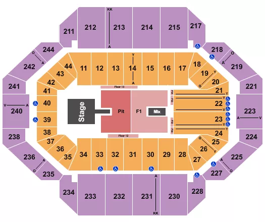 seating chart for Rupp Arena At Central Bank Center - Endstage Pit 2 - eventticketscenter.com