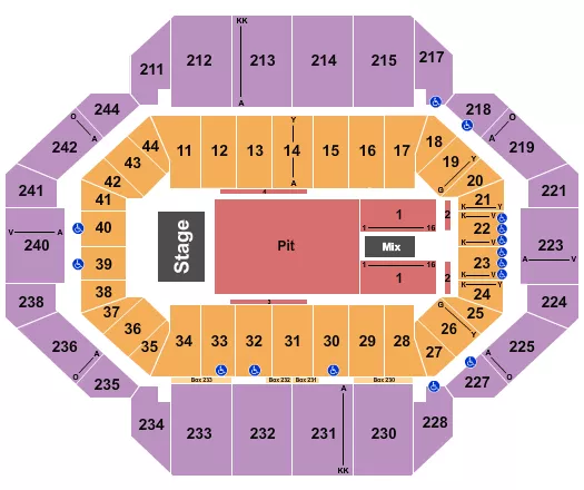 seating chart for Rupp Arena At Central Bank Center - Endstage Pit 4 - eventticketscenter.com
