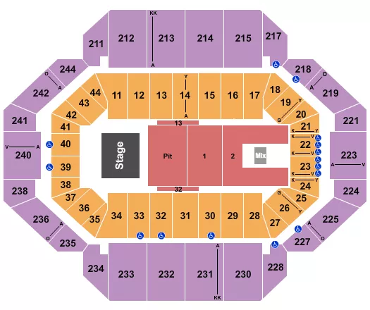 seating chart for Rupp Arena At Central Bank Center - Endstage Pit - eventticketscenter.com
