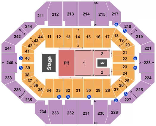 seating chart for Rupp Arena At Central Bank Center - Endstage Pit - eventticketscenter.com