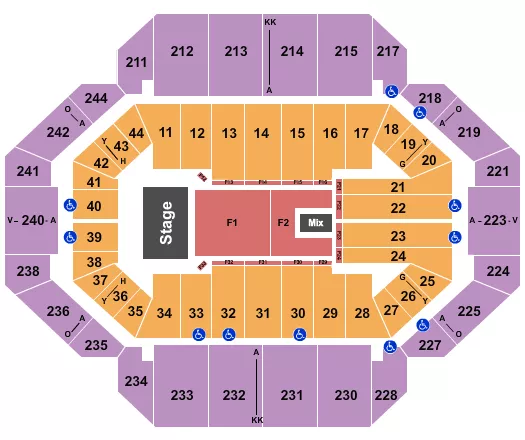 seating chart for Rupp Arena At Central Bank Center - Lynyrd Skynyrd - eventticketscenter.com