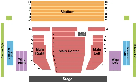 seating chart for Ruth A. Knoll Theater At Schauer Arts Center - End Stage - eventticketscenter.com