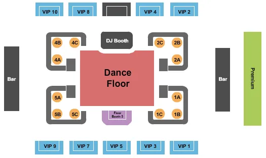 seating chart for Ryse - Saint Charles - Dance Floor VIP Booth - eventticketscenter.com