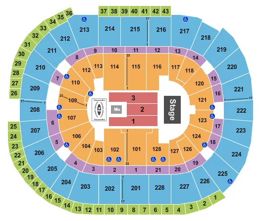 seating chart for SAP Center - Carin Leon - eventticketscenter.com