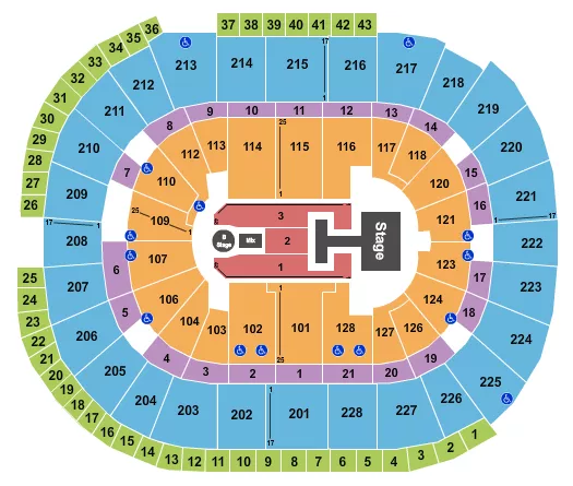 seating chart for SAP Center - Disney - eventticketscenter.com