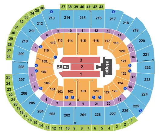 seating chart for SAP Center - Mana - eventticketscenter.com