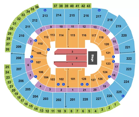 seating chart for SAP Center - Pop Tour - eventticketscenter.com