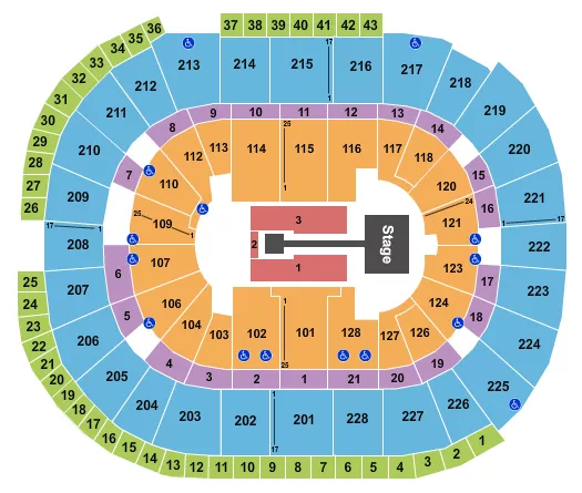 seating chart for SAP Center - Anuel AA - eventticketscenter.com