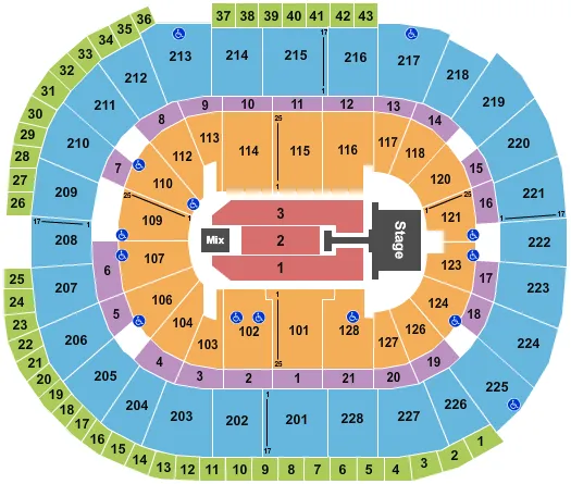 seating chart for SAP Center - Banda MS - eventticketscenter.com