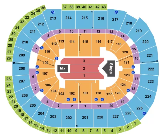 seating chart for SAP Center - Jelly Roll - eventticketscenter.com