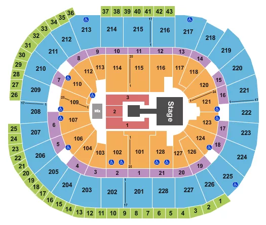 seating chart for SAP Center - Le Sserafim - eventticketscenter.com