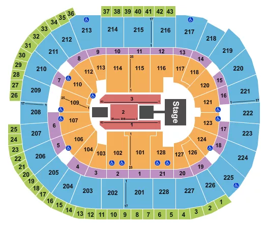 seating chart for SAP Center - Peso Pluma - eventticketscenter.com