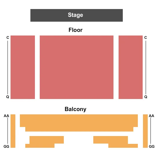 seating chart for SCERA Center: Showhouse II - End Stage - eventticketscenter.com