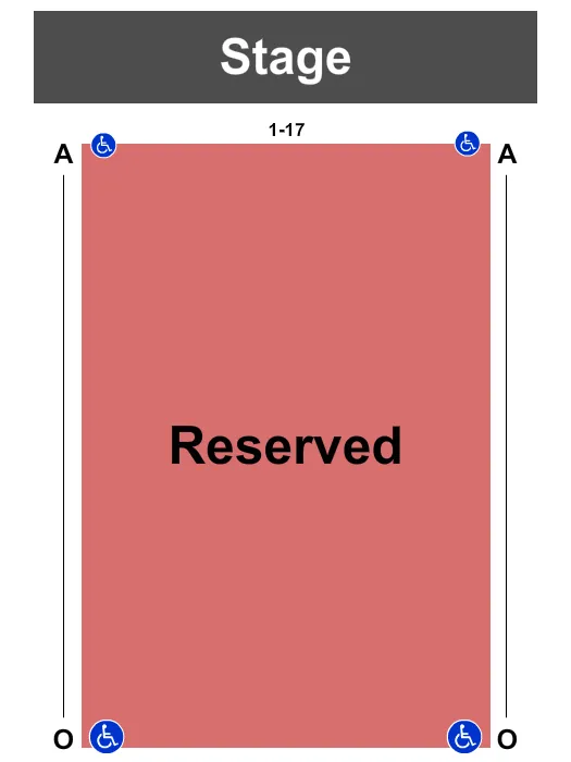 seating chart for SECU Auditorium at North Carolina Museum of Art - Endstage Reserved - eventticketscenter.com