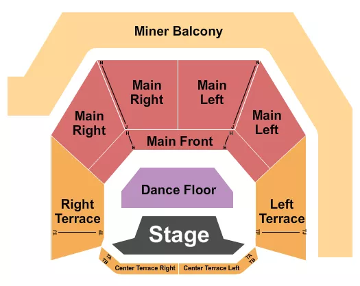 seating chart for SFJAZZ Center - Miner Auditorium - Endstage Dancefloor RSV - eventticketscenter.com
