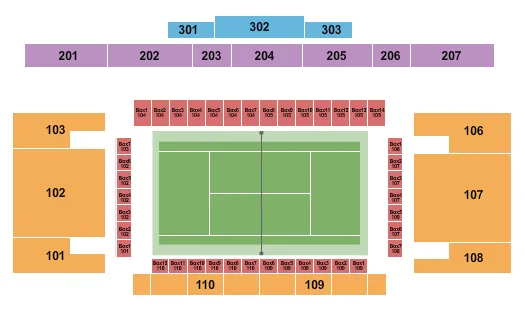 seating chart for Styslinger/Altec Tennis Complex - Tennis - eventticketscenter.com