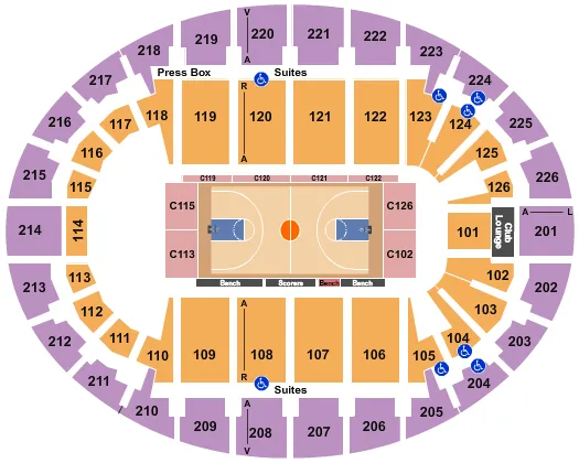 seating chart for SNHU Arena - Harlem Globetrotters - eventticketscenter.com