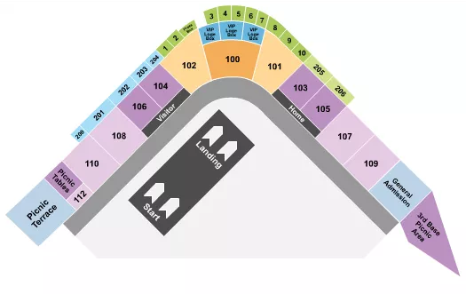 seating chart for SRP Park - Nitro Circus - eventticketscenter.com
