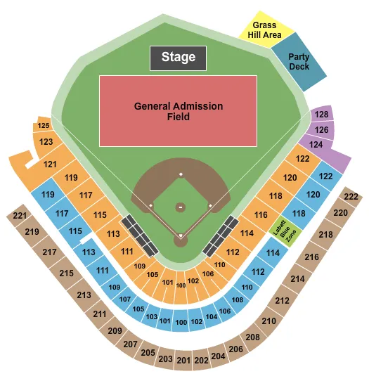 seating chart for Sahlen Field - GA Field - eventticketscenter.com