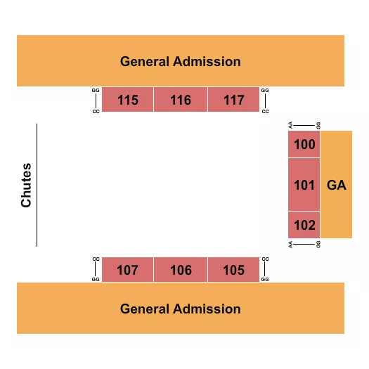 seating chart for Saint Joseph Civic Arena - Bull Riding - eventticketscenter.com