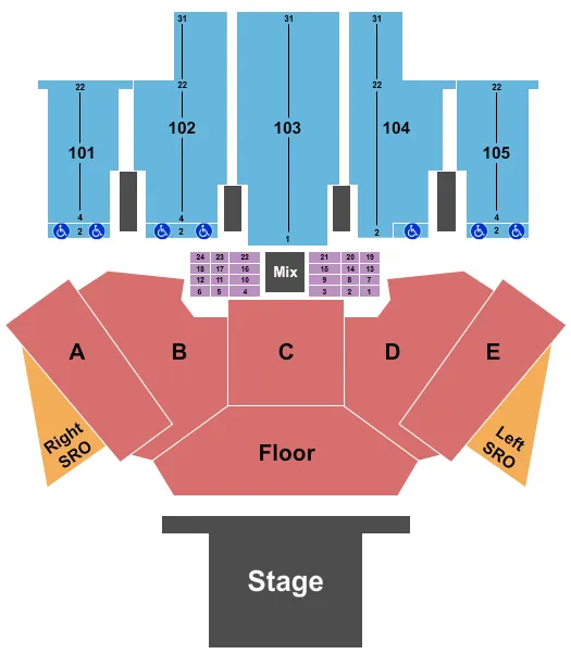 seating chart for Saint Louis Music Park - End Stage GA Floor 2 - eventticketscenter.com