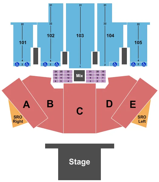 seating chart for Saint Louis Music Park - Endstage w/ SRO L&R - eventticketscenter.com