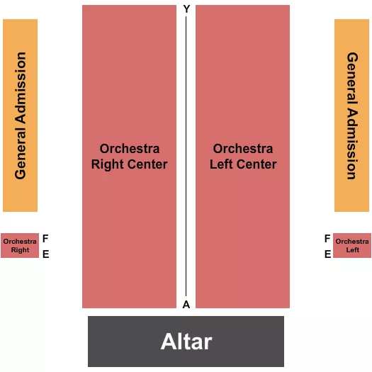 seating chart for Saint Vincent Church - Endstage - eventticketscenter.com