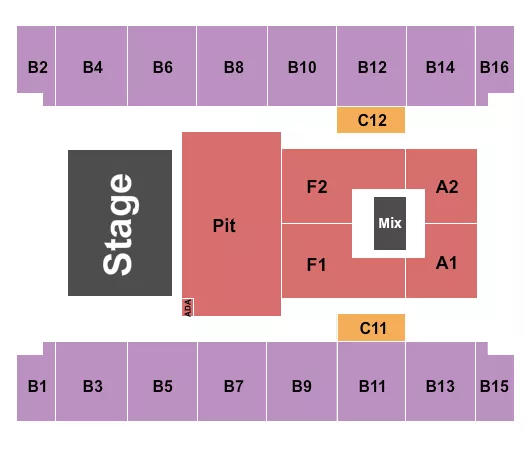 seating chart for Salem Civic Center - Coheed and Cambria - eventticketscenter.com