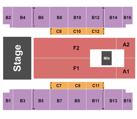 seating chart for Salem Civic Center - Endstage 2B - eventticketscenter.com