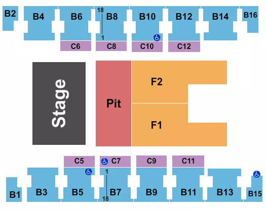 seating chart for Salem Civic Center - Endstage GA Pit 2 - eventticketscenter.com
