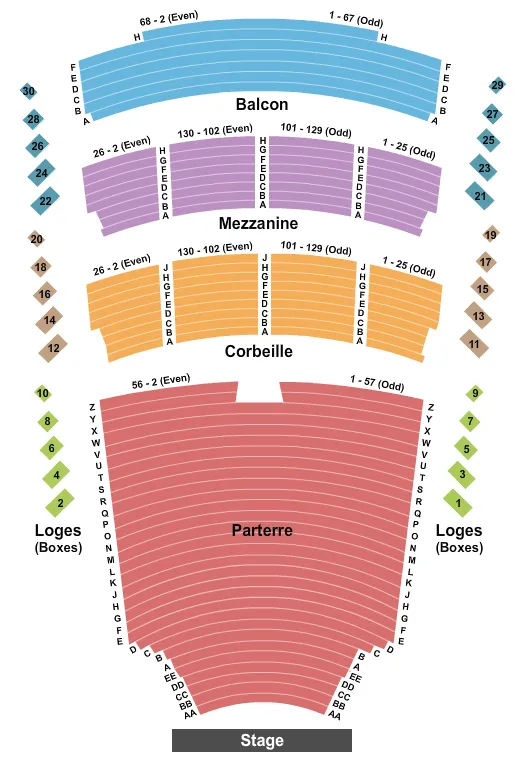 seating chart for Salle Wilfrid-Pelletier At Place Des Arts - Endstage 2 - eventticketscenter.com
