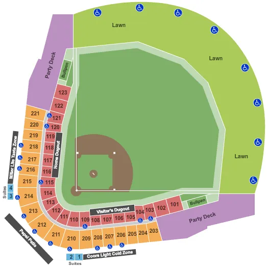 Baseball Seating Map