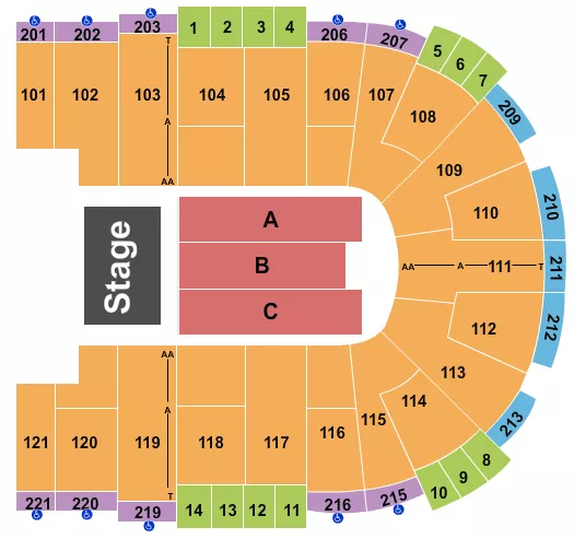 seating chart for Sames Auto Arena - Endstage 4 - eventticketscenter.com