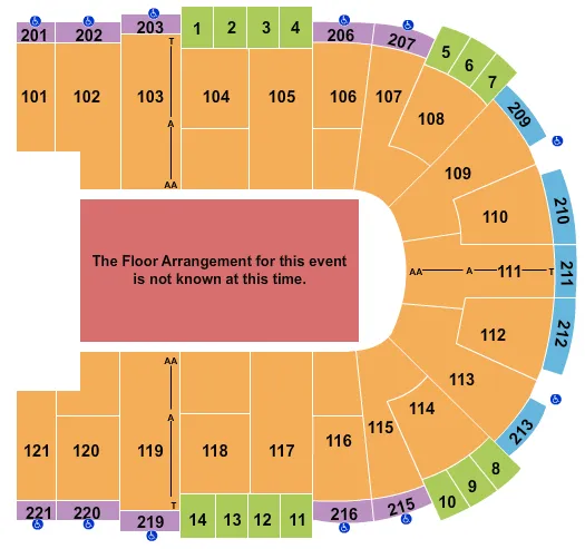 seating chart for Sames Auto Arena - Generic Floor - eventticketscenter.com