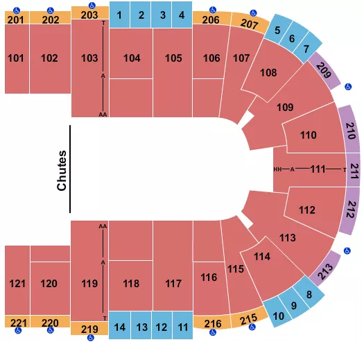 seating chart for Sames Auto Arena - PBR - eventticketscenter.com