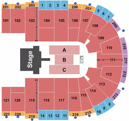 seating chart for Sames Auto Arena - Santa Fe Klan - eventticketscenter.com