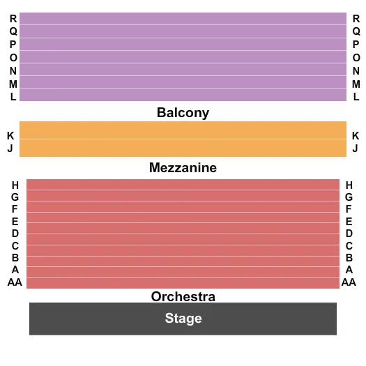 seating chart for San Francisco Playhouse - End Stage - eventticketscenter.com