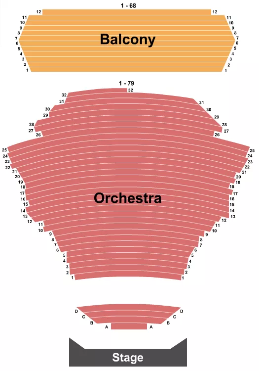 seating chart for San Jose Center For The Performing Arts - Endstage 2 - eventticketscenter.com