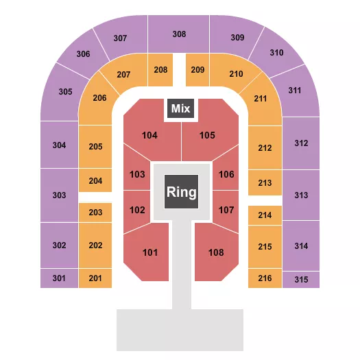 seating chart for San Jose Civic - Wrestling-2 - eventticketscenter.com