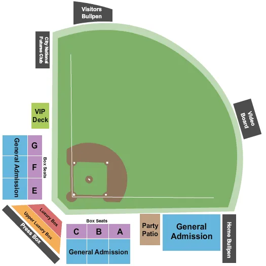 seating chart for Excite Ballpark - Baseball - eventticketscenter.com