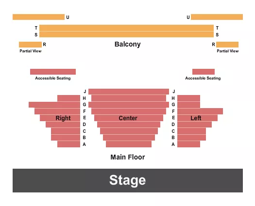 seating chart for San Juan Community Theatre - Endstage - eventticketscenter.com