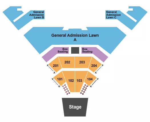 seating chart for Sand Mountain Park & Amphitheater - End Stage Tables - eventticketscenter.com