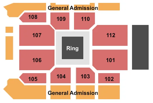 seating chart for Wind Creek Event Center - Boxing 2 - eventticketscenter.com