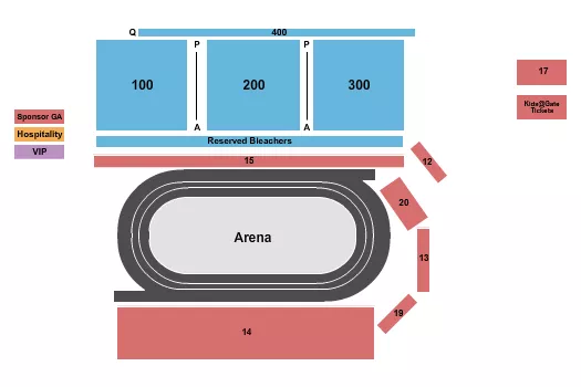 seating chart for Sandy Downs Arena - Rodeo - eventticketscenter.com