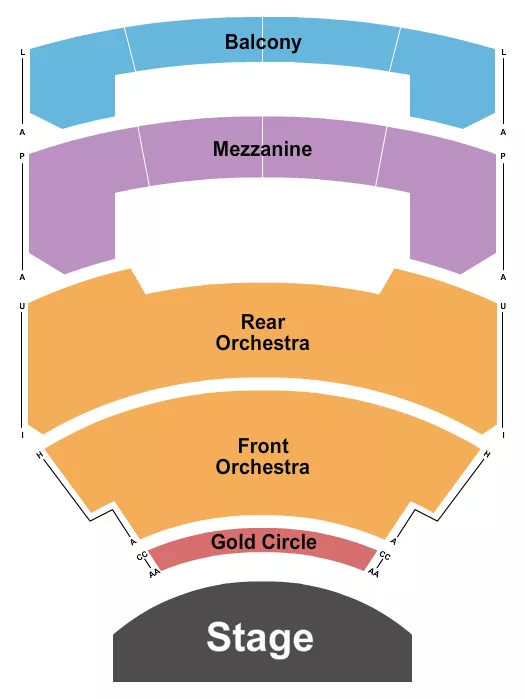 seating chart for Sangamon Auditorium - End Stage 2 - eventticketscenter.com