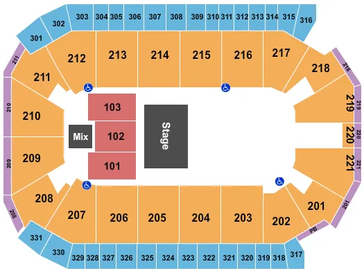 seating chart for Rio Rancho Events Center - Baby Shark - eventticketscenter.com