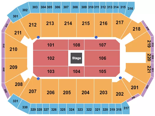 seating chart for Rio Rancho Events Center - Center Stage 1 - eventticketscenter.com