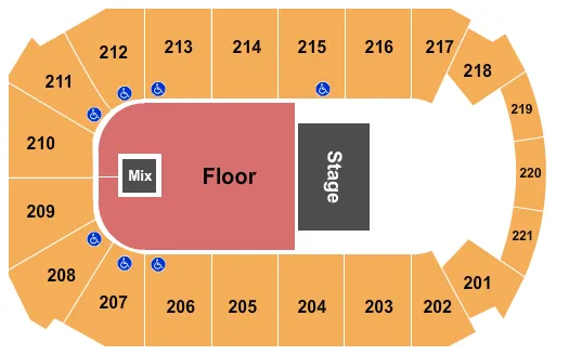 seating chart for Rio Rancho Events Center - Endstage GA Floor - eventticketscenter.com